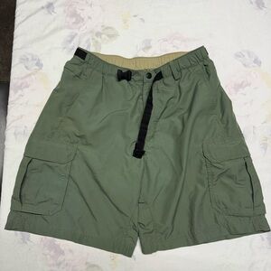 REI Men's Olive Cargo Shorts with Integrated Belt size medium
